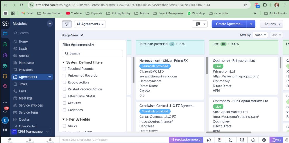 Zoho CRM — Payments Operator